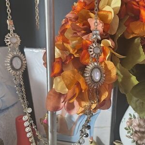 Statement Necklace Ann Taylor Silver Tone , Versatile Uses 16" with 3" Extender